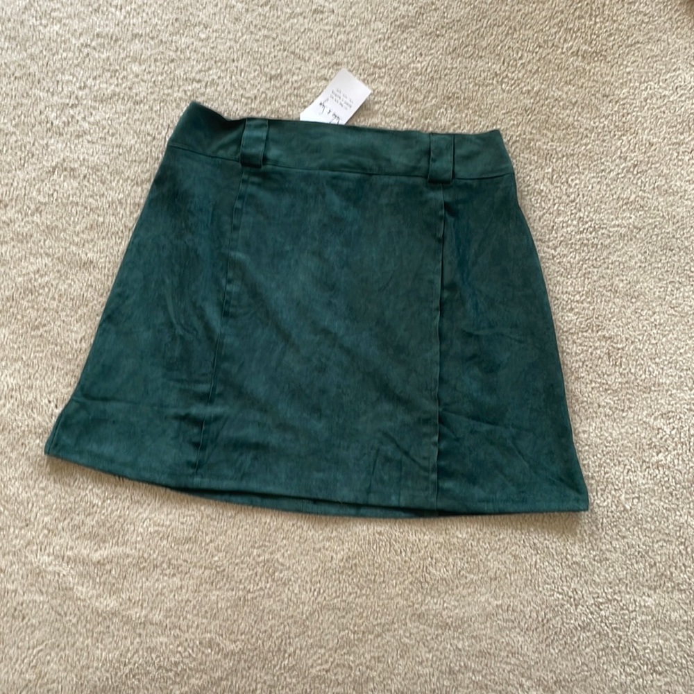 Nwt Sadie and Sage Suede/Velvet Skirt